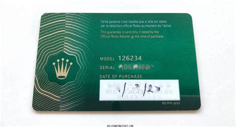 come è fatto una garanzia rolex|rolex warranty card.